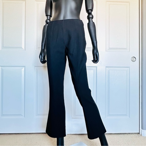 NWT Cinq a Sept Slit Pants Black Mina Stretch Zipper Side Cropped Size 2 $325 - Picture 8 of 15